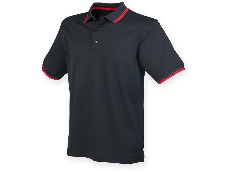 Henbury Men's Coolplus® Tipped Polo Shirt