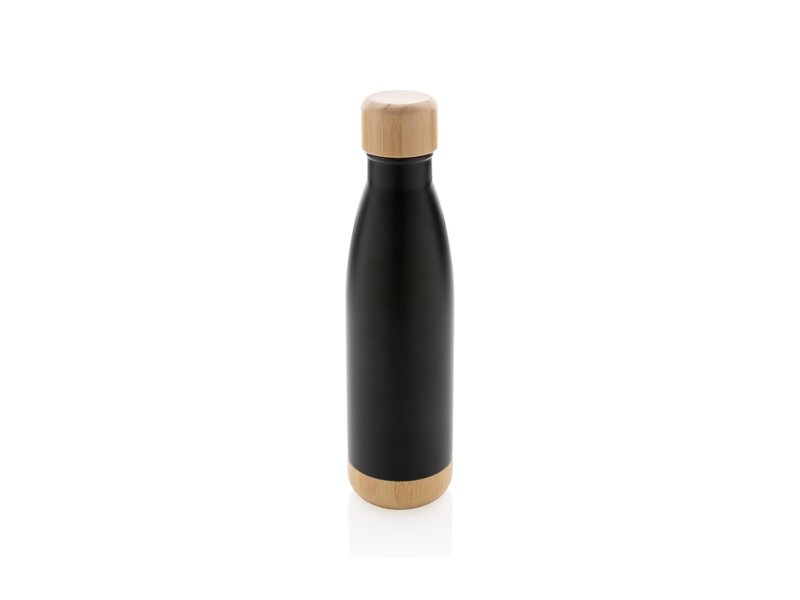 Vacuüm roestvrijstalen fles met bamboe deksel en bodem
