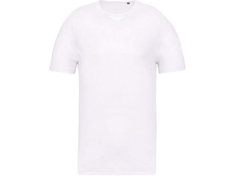 Kariban Bio T-shirt kraag met onafgewerkte rand korte mouwen