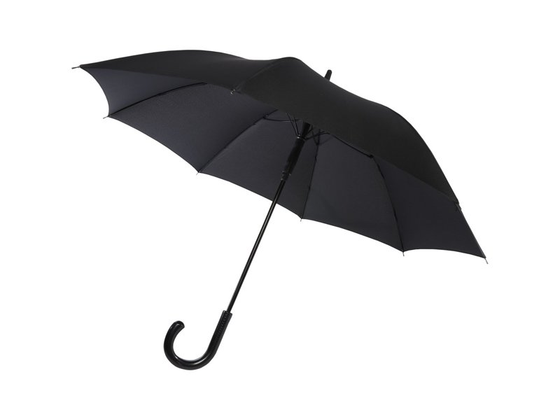 Fontana 23" automatische paraplu met carbon look en gebogen handvat