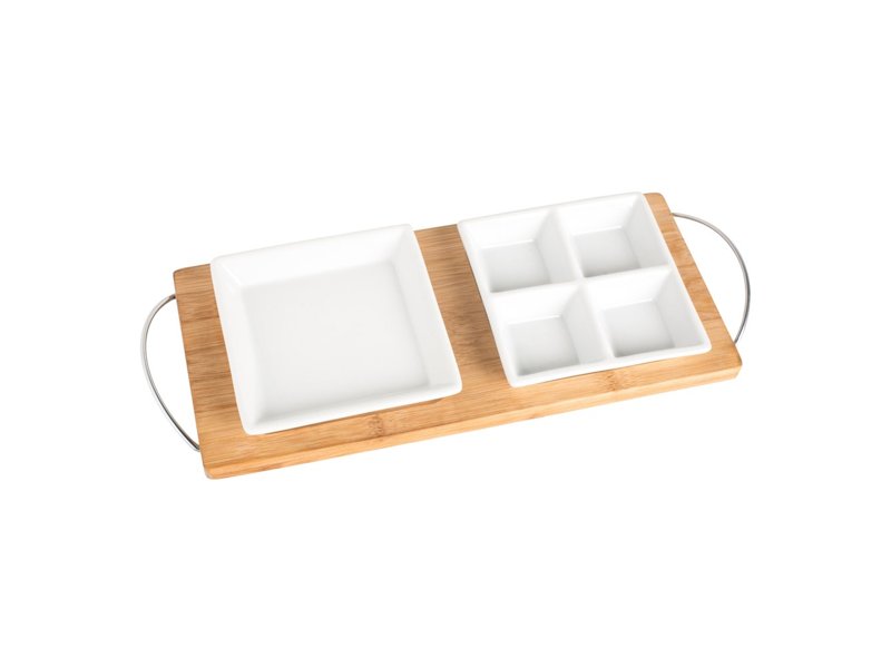Bamboe tray met 2 potjes REFLECTS-GETXO