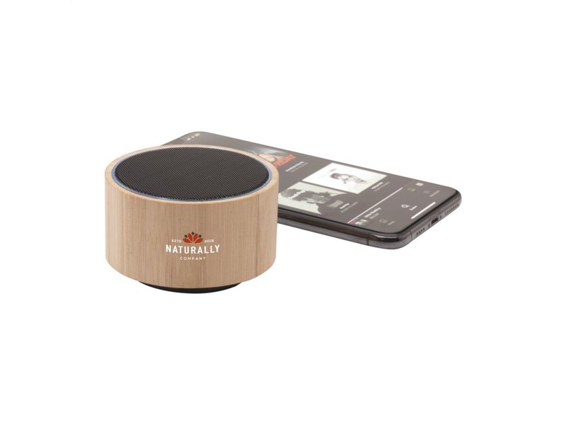 Wave FSC Bamboo Wireless Speaker bedrukken | Jouw relatiegeschenk & promotieartikel Wave FSC Bamboo Wireless Speaker bedrukken | Jouw relatiegeschenk & promotieartikel