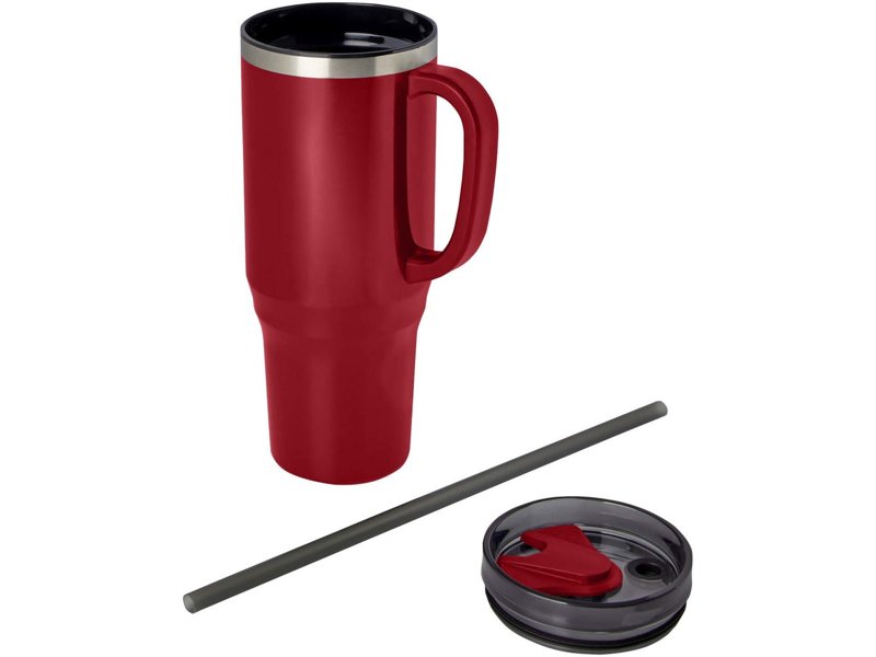 Melbourne 1200 ml RCS-gecertificeerde geïsoleerde beker met rietje