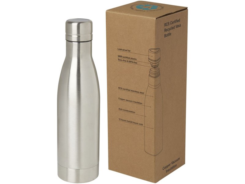 Vasa 500 ml RCS-gecertificeerde gerecyclede roestvrijstalen koperen vacuümgeïsoleerde fles