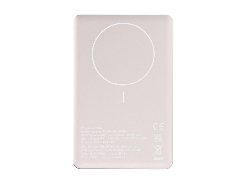Wireless RCS Recycled Alu Magsafe Powerbank 10000