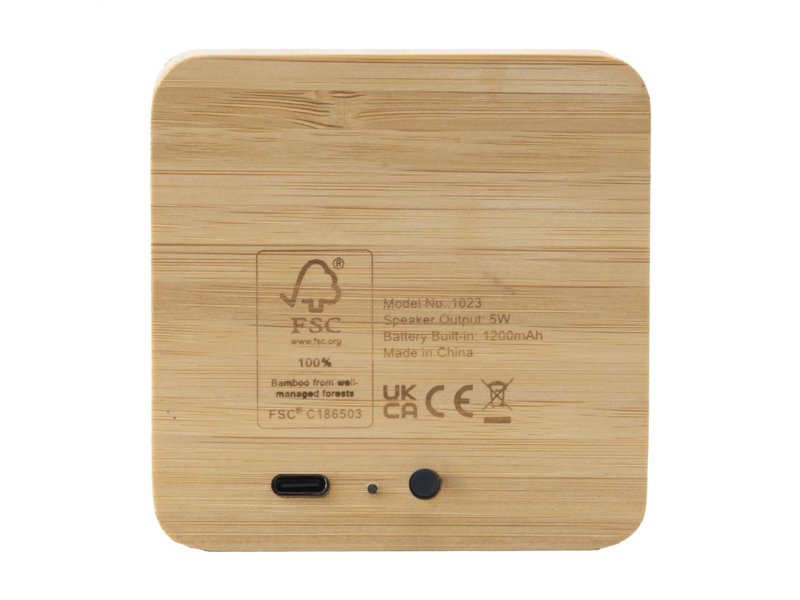 Sonido 5W Bamboo Wireless Speaker bedrukken | Jouw relatiegeschenk & promotieartikel Sonido 5W Bamboo Wireless Speaker bedrukken | Jouw relatiegeschenk & promotieartikel