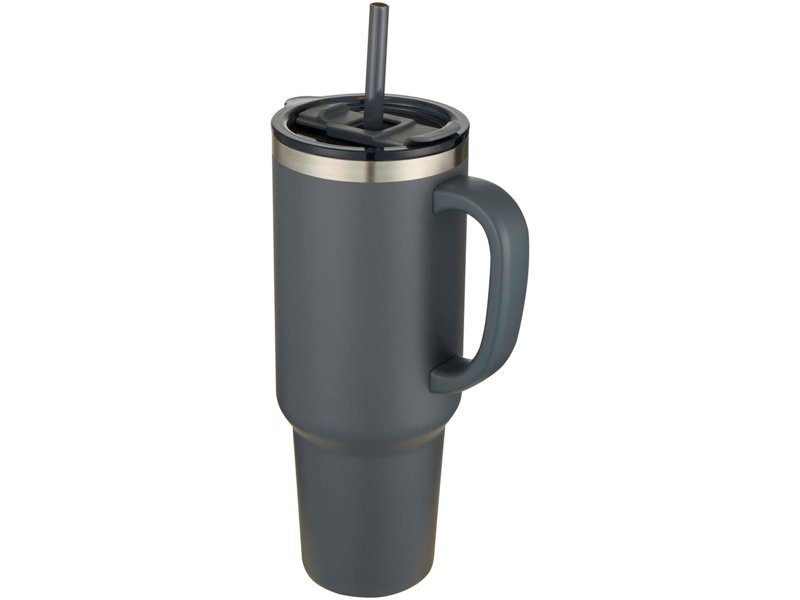 Sydney 1200 ml dubbelwandige RCS-gecertificeerde koperen vacuüm geïsoleerde beker met rietje