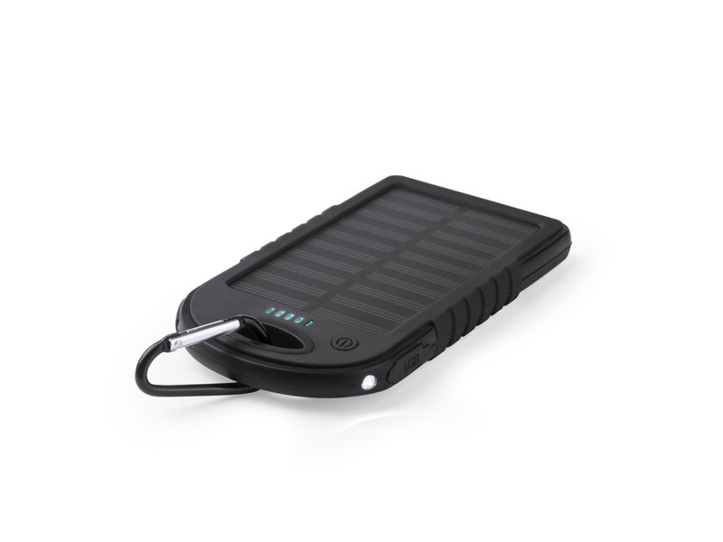 Powerbank op zonne energie Lenard 4.000 mAh externe oplader bedrukt met logo ideaal relatiegeschenk Powerbank op zonne energie Lenard 4.000 mAh externe oplader bedrukt met logo ideaal relatiegeschenk