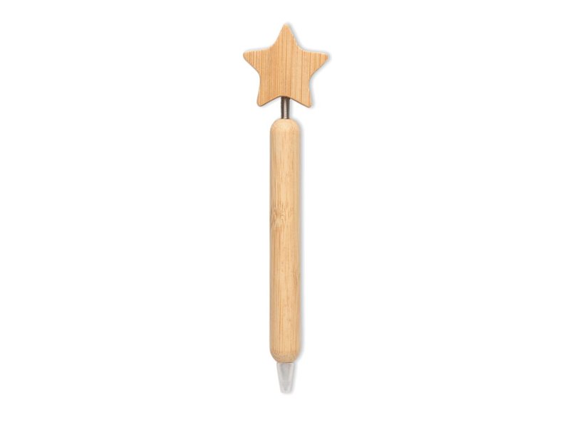 STARPEN - Bamboe balpen ster detail