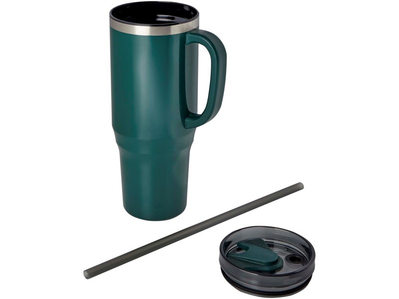 Melbourne 1200 ml RCS-gecertificeerde geïsoleerde beker met rietje