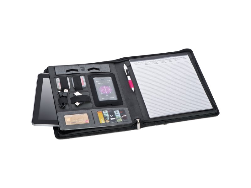 Schrijfmap met Power Bank Elda – multifunctionele map met logo | Beste prijs deal GiftsDirect Schrijfmap met Power Bank Elda – multifunctionele map met logo | Beste prijs deal GiftsDirect