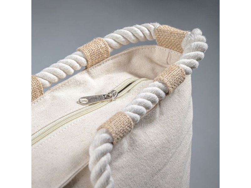 MAKENKE - Strandtas canvas/jute