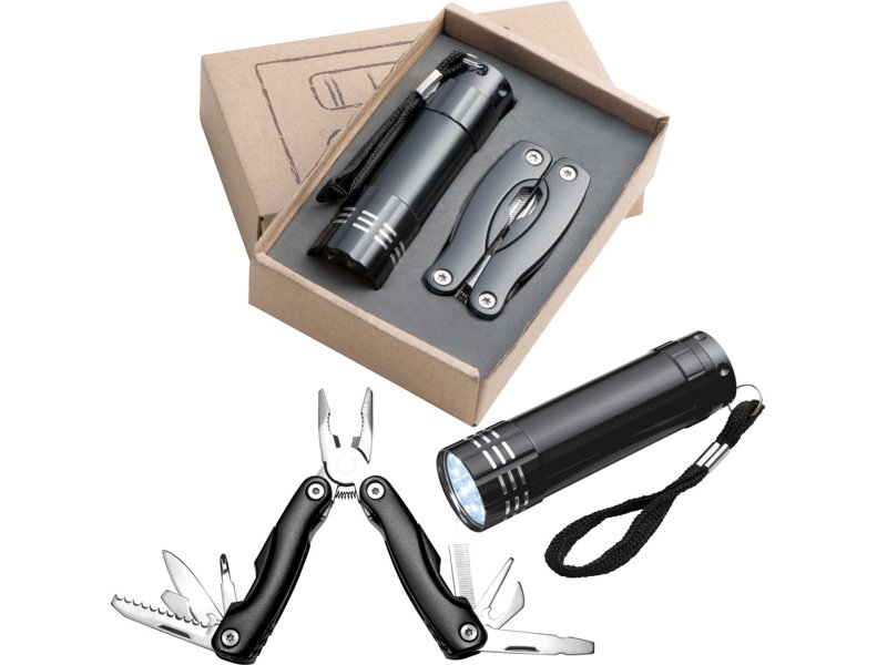 Set zaklamp & multitool Oakland Set zaklamp & multitool Oakland