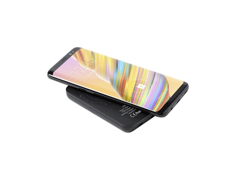 Vekmar Power Bank 5.000 mAh met wireless charging bedrukt met bedrijfslogo promotieartikel