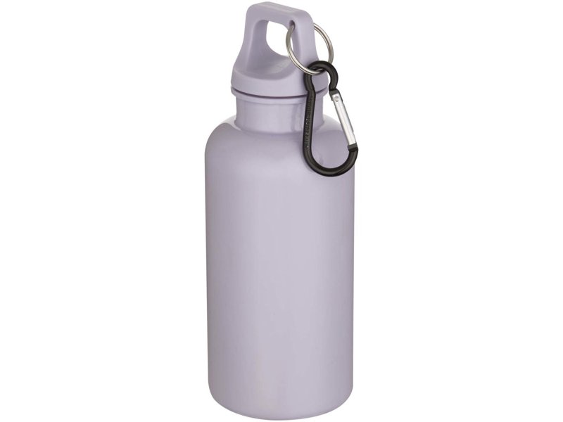 Oregon 400 ml effen waterfles van RCS gecertificeerd gerecycled plastic met karabijnhaak Oregon 400 ml effen waterfles van RCS gecertificeerd gerecycled plastic met karabijnhaak