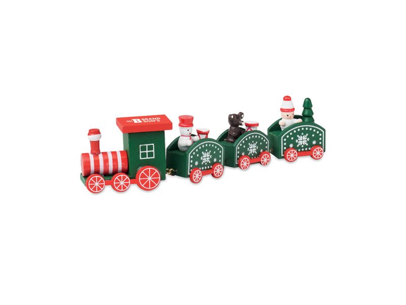 JUNA - Houten decoratie kersttrein