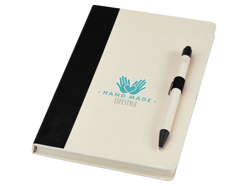Dairy Dream set van referentie A5 notitieboek en balpen gemaakt van gerecyclede melkpakken Dairy Dream set van referentie A5 notitieboek en balpen gemaakt van gerecyclede melkpakken