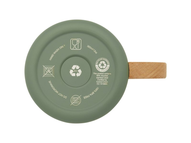 Bjorn 360 ml RCS-gecertificeerde mok van gerecycled roestvrijstaal met koperen vacuümisolatie