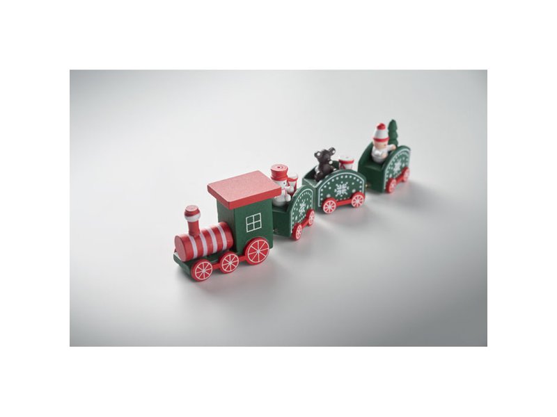 JUNA - Houten decoratie kersttrein