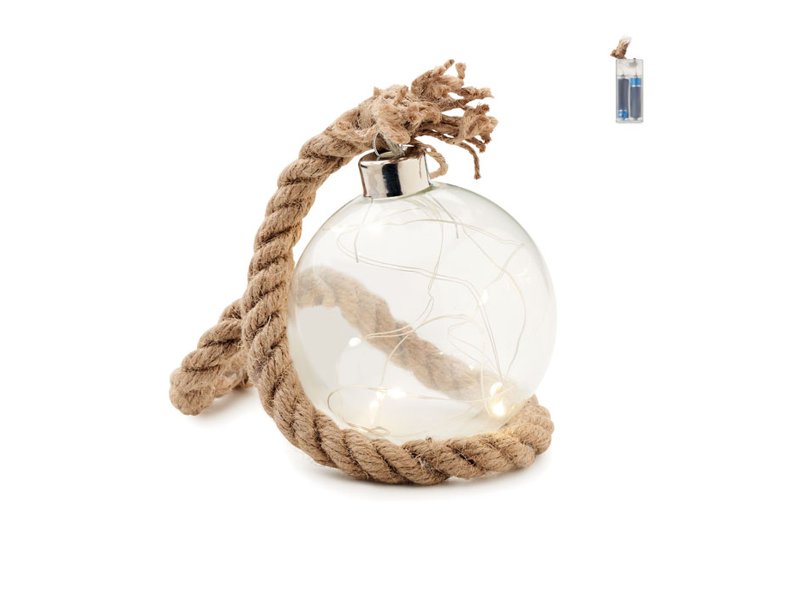 BAUBLI - Glazen kerstbal LED-lampje