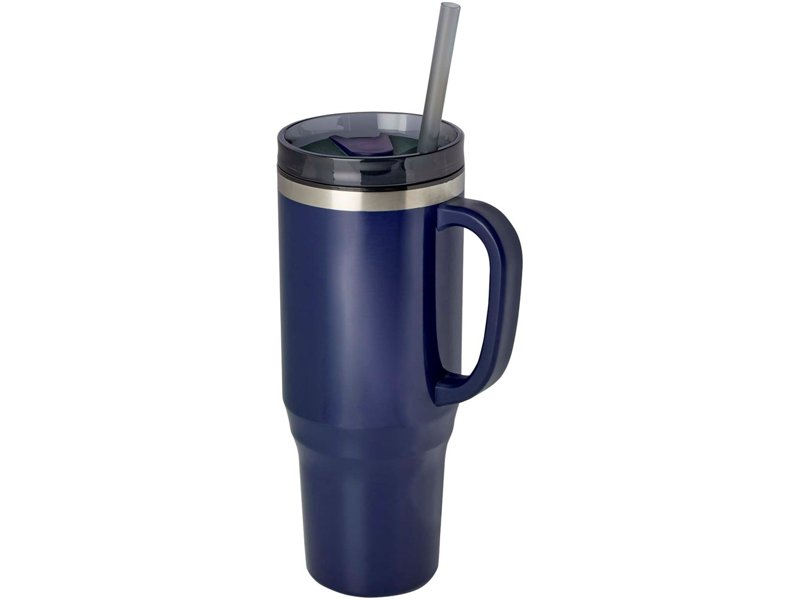 Melbourne 1200 ml RCS-gecertificeerde geïsoleerde beker met rietje