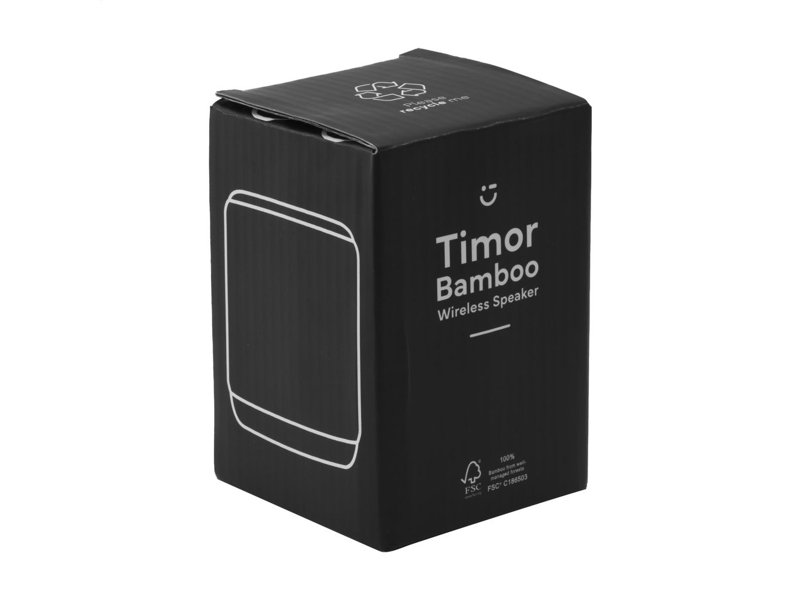 Timor Bamboo Wireless Speaker bedrukken | Jouw relatiegeschenk & promotieartikel