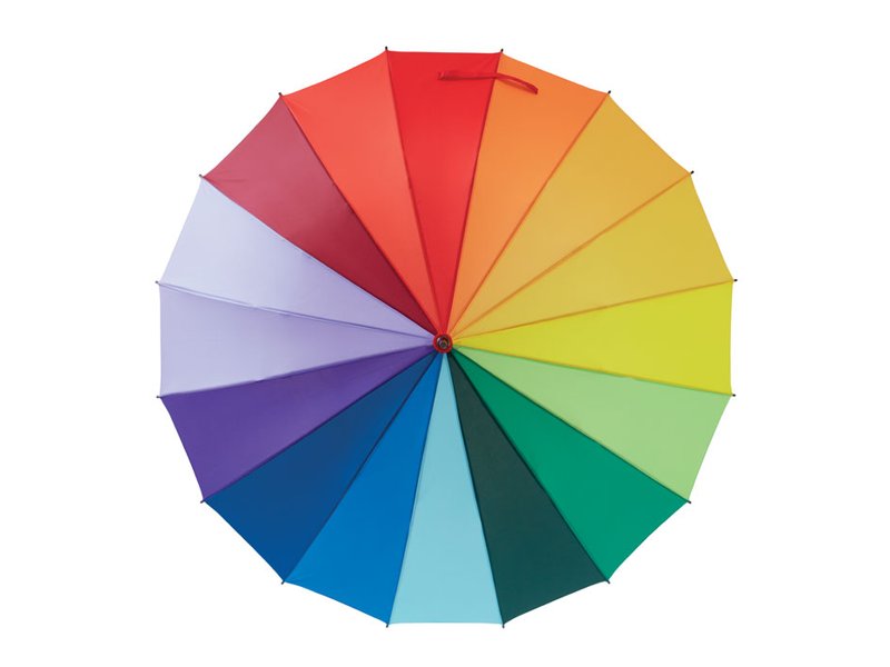 BOWBRELLA 27 inch regenboogparaplu bedrukken | Paraplu met logo BOWBRELLA 27 inch regenboogparaplu bedrukken | Paraplu met logo