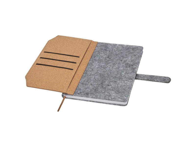 Viviana A5 notitieboek van gerecycled vilt en kurk Viviana A5 notitieboek van gerecycled vilt en kurk