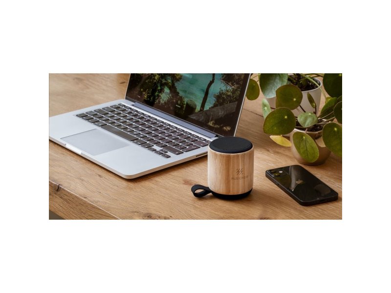 Timor Bamboo Wireless Speaker bedrukken | Jouw relatiegeschenk & promotieartikel