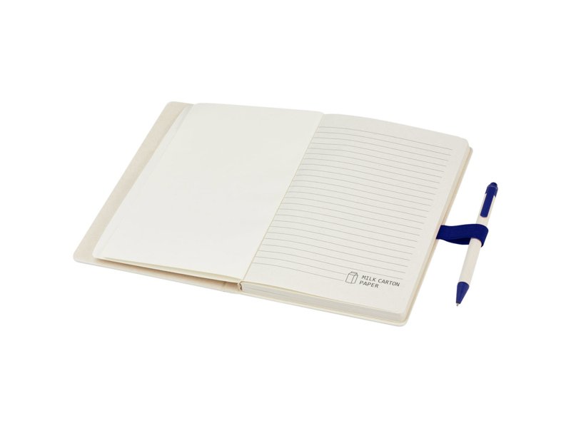 Dairy Dream set van referentie A5 notitieboek en balpen gemaakt van gerecyclede melkpakken Dairy Dream set van referentie A5 notitieboek en balpen gemaakt van gerecyclede melkpakken