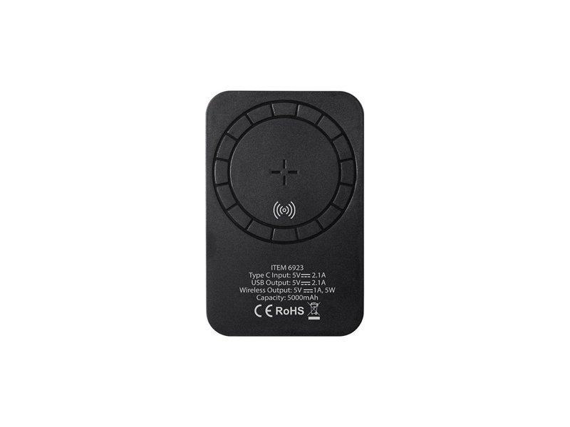 Originele Vekmar Power Bank 5.000 mAh magnetische oplader bedrukt met bedrijfslogo relatiegeschenk