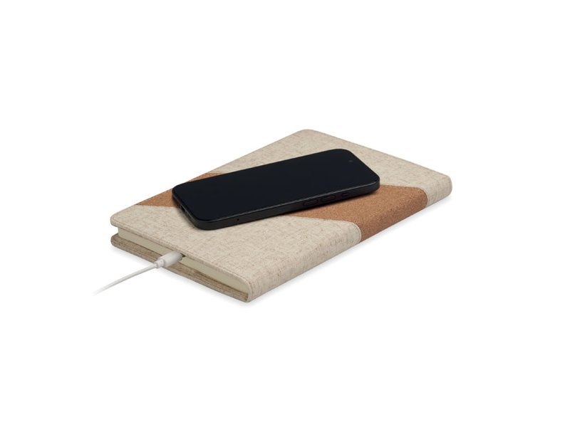 CORTONA - A5 notitieboek met lader 15W