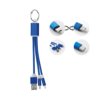 Sleutelhanger met oplaadkabel blauw