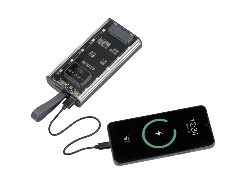 Externe oplader Darwin 10.000 mAh bedrukt met logo ideaal promotieartikel