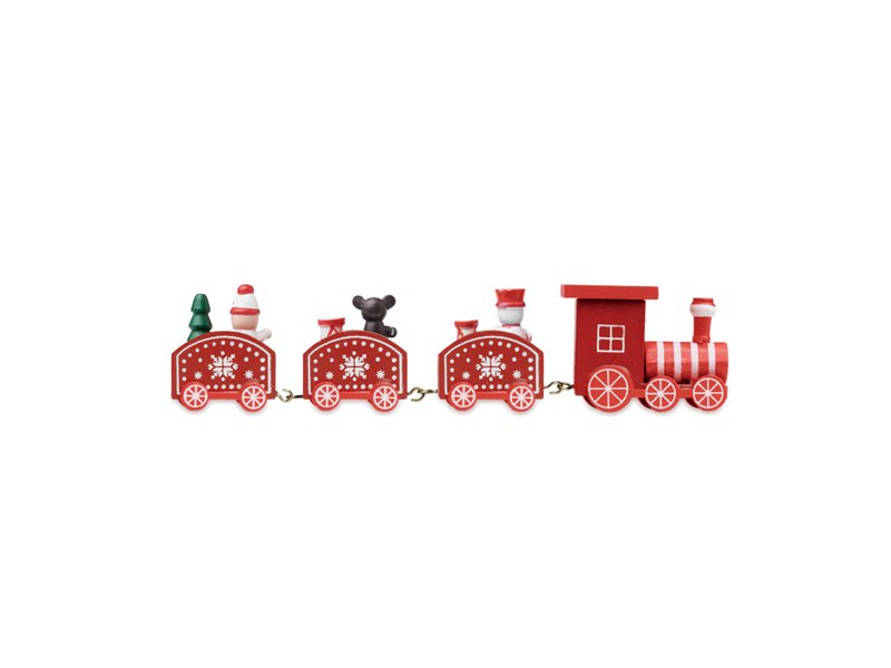 JUNA - Houten decoratie kersttrein