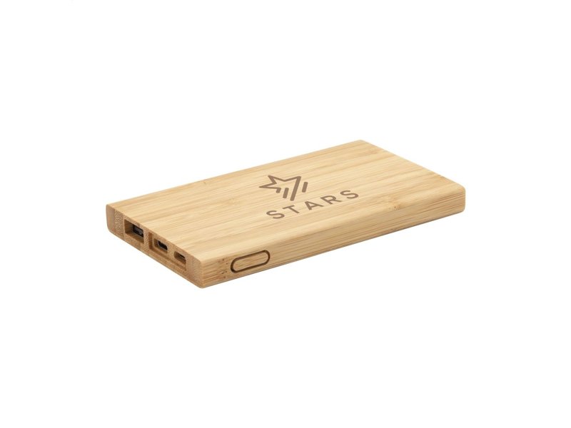 Bamboo 4000 Powerbank externe oplader bedrukken | Relatiegeschenk & promotieartikel Bamboo 4000 Powerbank externe oplader bedrukken | Relatiegeschenk & promotieartikel