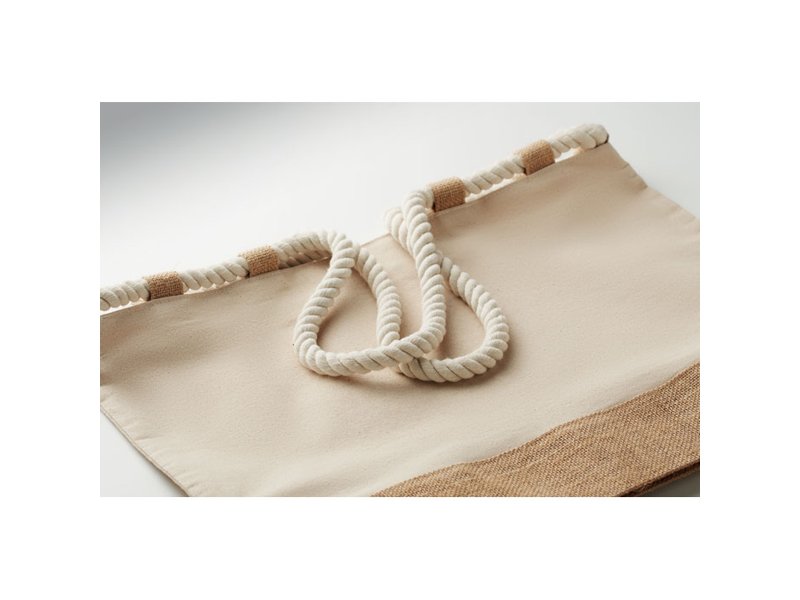 MAKENKE - Strandtas canvas/jute