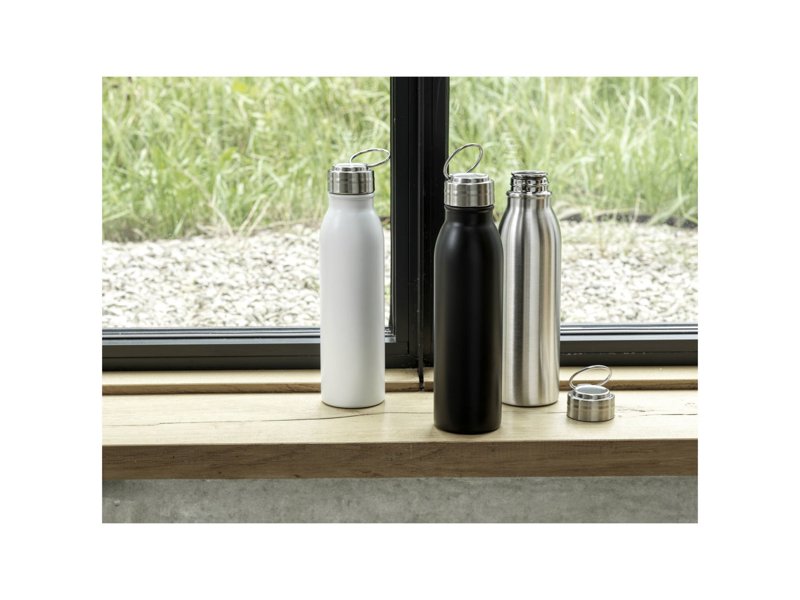 Harper 720 ml waterfles van RCS-gecertificeerd gerecycled roestvrij staal met metalen lus
