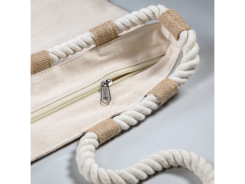 MAKENKE - Strandtas canvas/jute