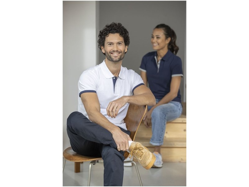 Morgan duotone Heren polo met korte mouwen