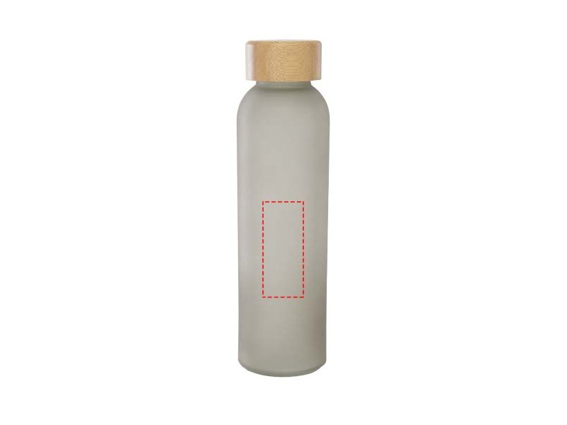 Lume 500 ml fles van mat natronkalkglas met bamboe deksel