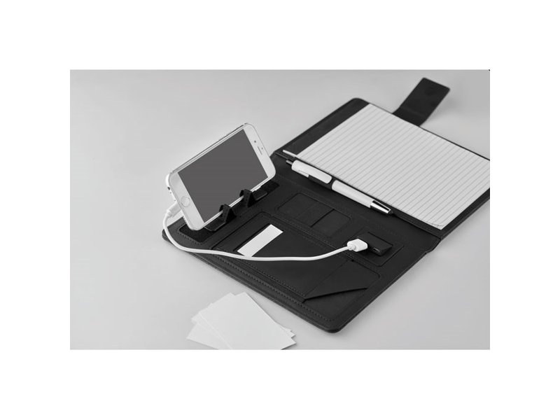Powerbank schrijfmap A5