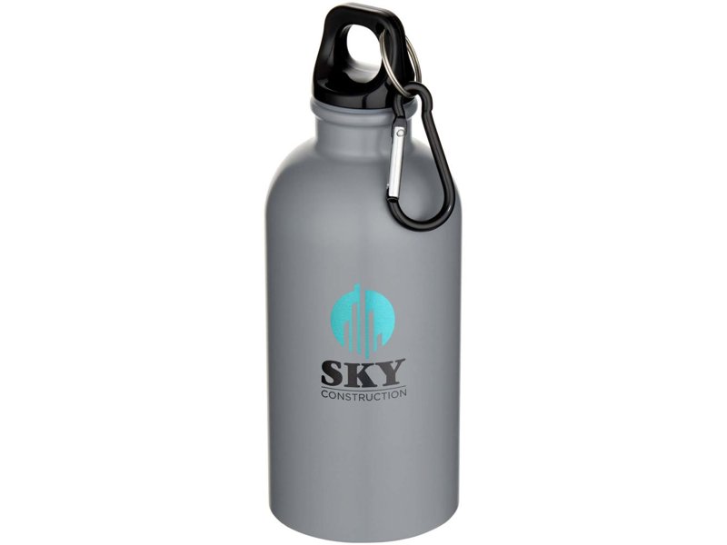 Oregon 400 ml matte RCS gecertificeerde enkelwandige roestvrijstalen waterfles met karabijnhaak