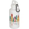 Oregon 400 ml effen waterfles van RCS gecertificeerd gerecycled plastic met karabijnhaak Oregon 400 ml effen waterfles van RCS gecertificeerd gerecycled plastic met karabijnhaak
