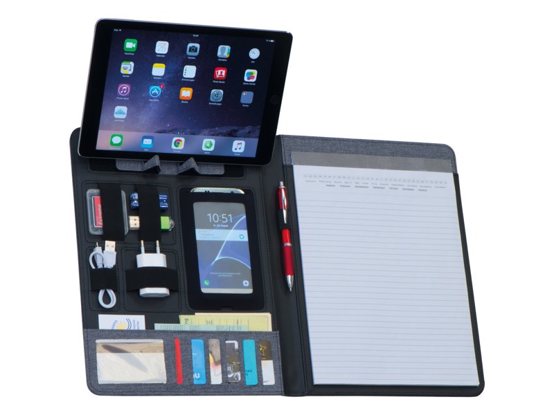 Schrijfmap Mondeville bedrukt met logo, geleverd in beschermende non-woven pouch Schrijfmap Mondeville bedrukt met logo, geleverd in beschermende non-woven pouch