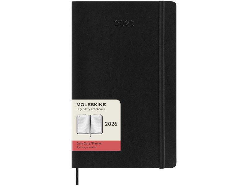 Moleskine dag-agenda voor 12 maanden met zachte kaft