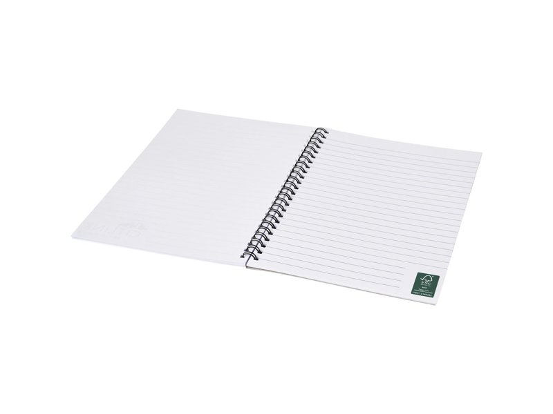 Desk-Mate® A5 spiraal notitieboek en bedrukte achterste omslag Desk-Mate® A5 spiraal notitieboek en bedrukte achterste omslag