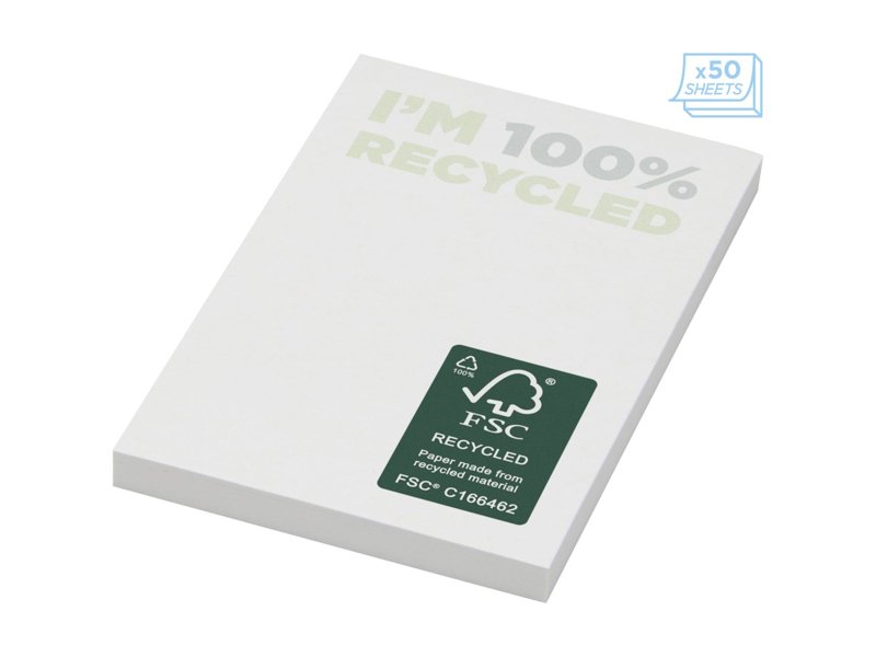 Sticky-Mate® gerecyclede sticky notes 50 x 75 mm Sticky-Mate® gerecyclede sticky notes 50 x 75 mm