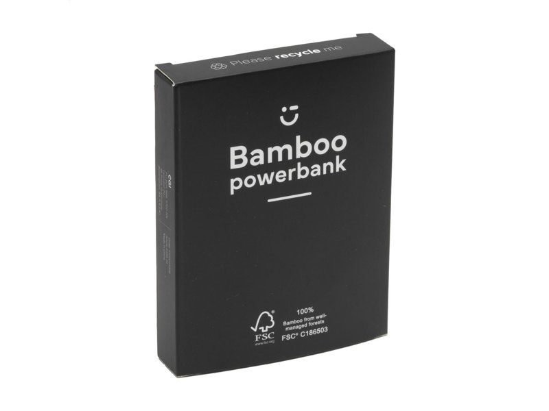 Bamboo 4000 Powerbank externe oplader bedrukken | Relatiegeschenk & promotieartikel Bamboo 4000 Powerbank externe oplader bedrukken | Relatiegeschenk & promotieartikel