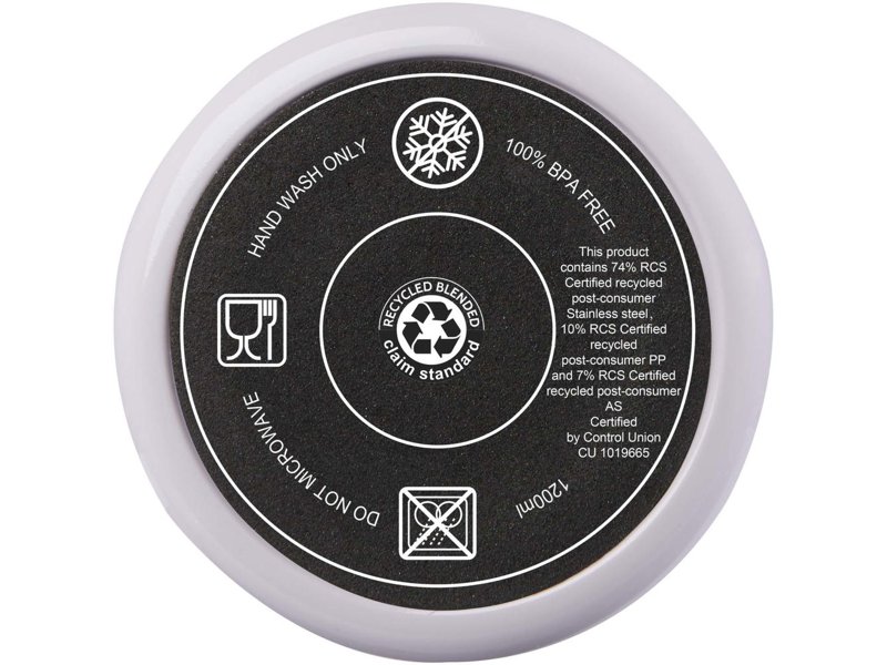 Melbourne 1200 ml RCS-gecertificeerde geïsoleerde beker met rietje